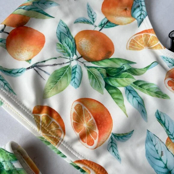 Girl - 12 - NWT Rock Your Kid Orange print Swimsuit